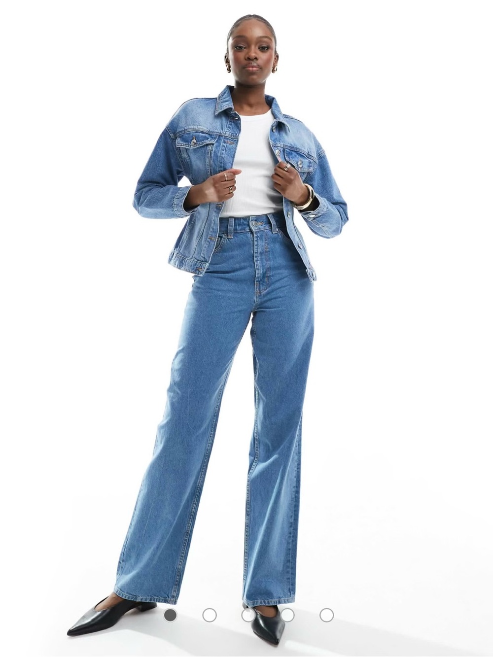 NWT ASOS Women's Tall Dad Jeans Light Blue Size 28/38 Tall